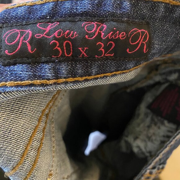 Rock & Roll Cowgirl Low Rise Bootcut Jeans – Size 30x32 - Picture 3 of 6